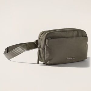 Athleta All About Crossbody Belt Bag Moss Green NEW